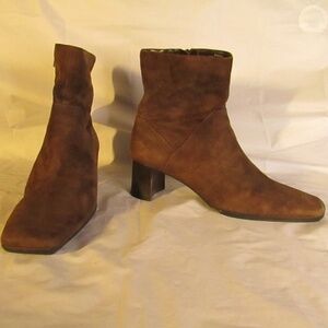 Nine West Brown Block Heeled Boots